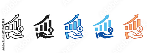 Economic Icon Set Multiple Style Collection