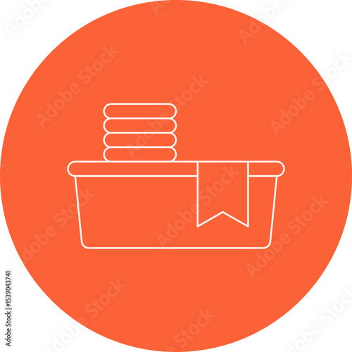Pressed cloths single icon vector illustration
