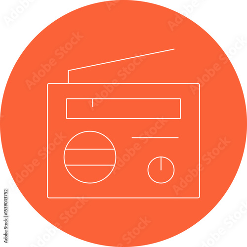 Radio single icon vector illustration