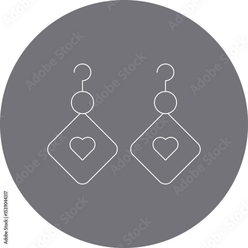 Ear rings single icon vector illustration