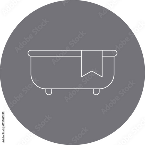Bath tub single icon vector illustration
