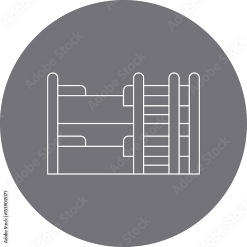 Bed single icon vector illustration
