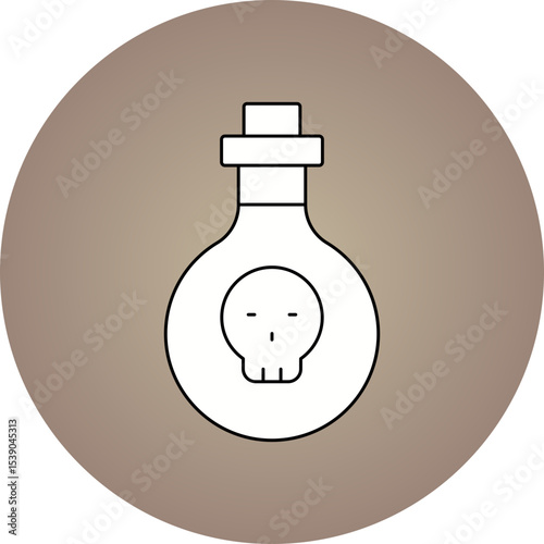 Dangerious Flask single icon vector illustration