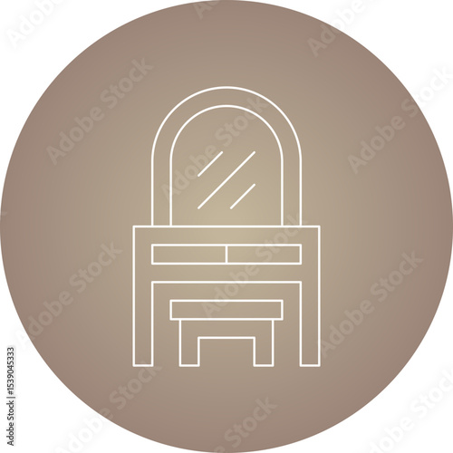 Dressing table single icon vector illustration