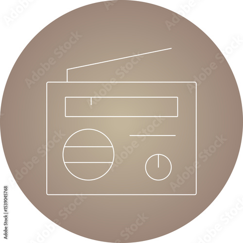 Radio single icon vector illustration
