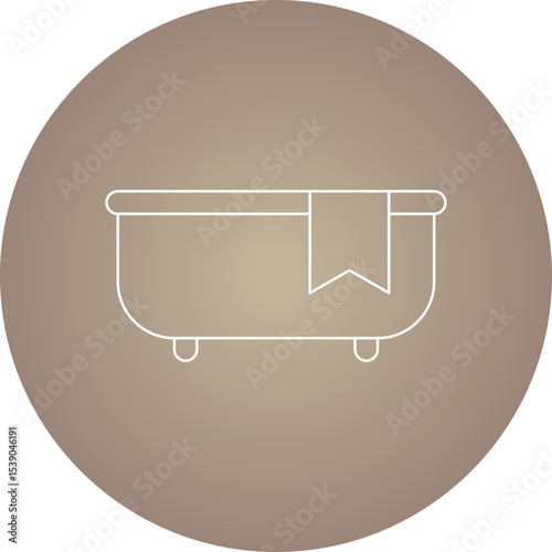 Bath tub single icon vector illustration