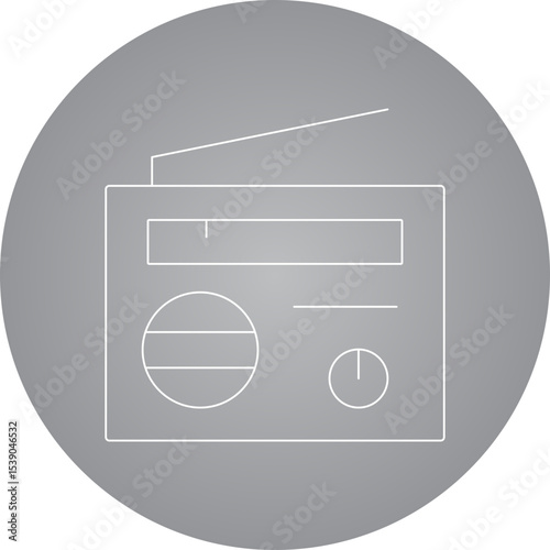 Radio single icon vector illustration