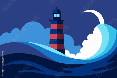 lighthouse in the night