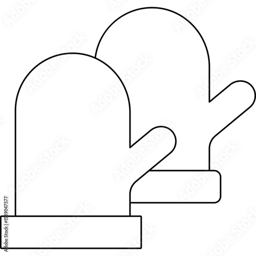 Gloves single icon vector illustration