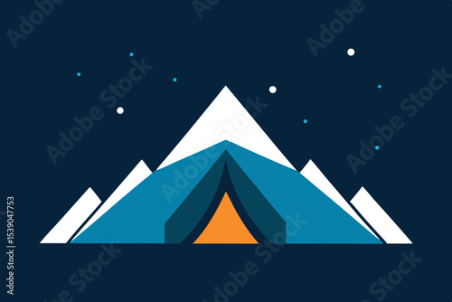 vector illustration of a tent