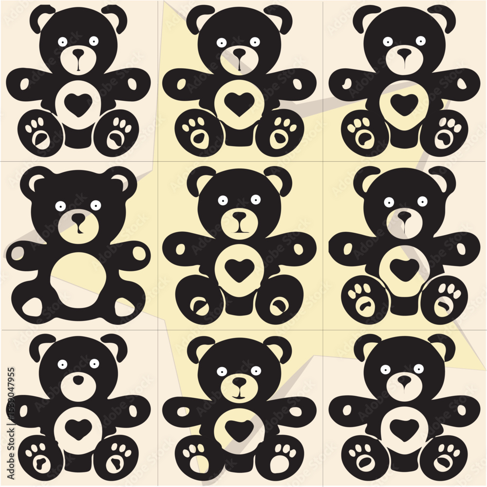 Obraz premium seamless pattern with funny cats