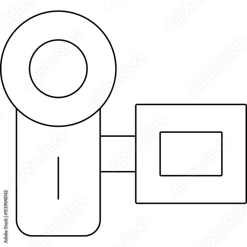 Video camera single icon vector illustration