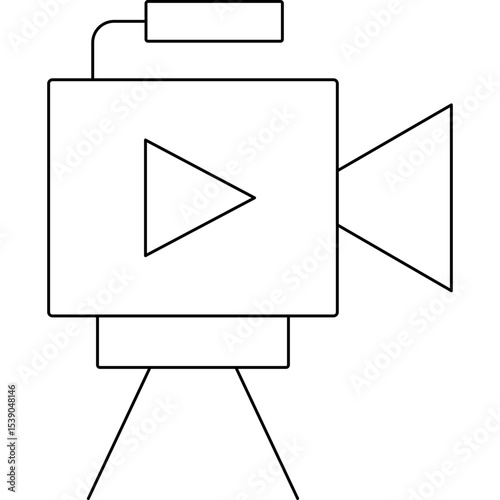 Video cam single icon vector illustration
