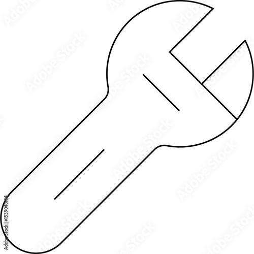 Wrench single icon vector illustration