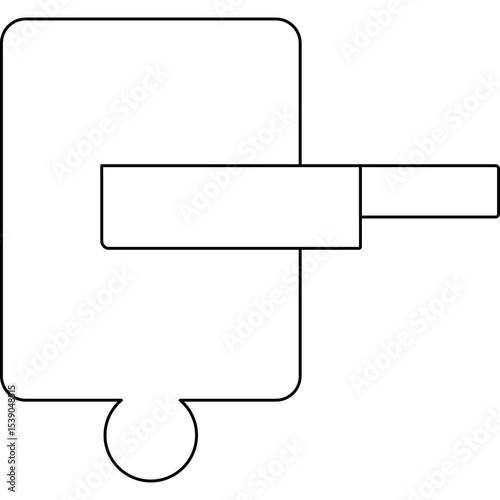 Cutting board single icon vector illustration