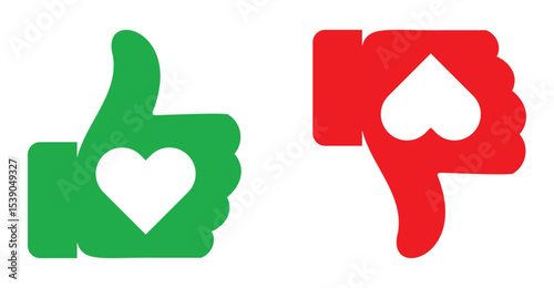 Like and dislike icons vector