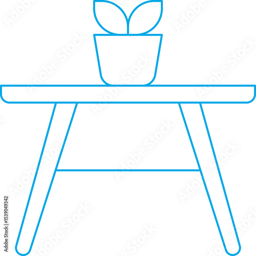 Table pot single icon vector illustration