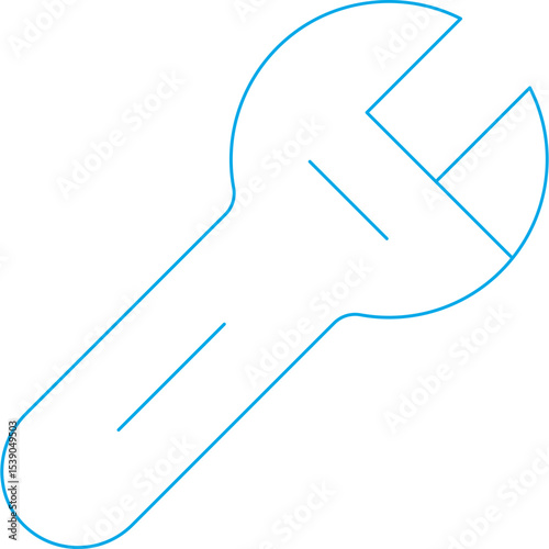 Wrench single icon vector illustration
