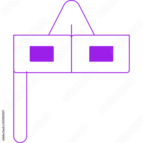 Eye glasses single icon vector illustration