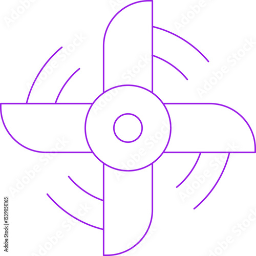 Fan single icon vector illustration
