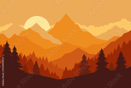 sunrise in mountains