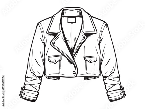 Simple Cropped Jacket Illustrations