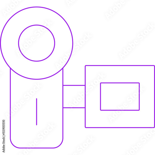 Video camera single icon vector illustration
