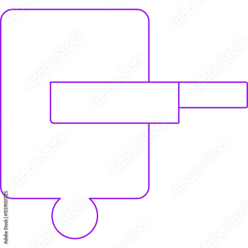 Cutting board single icon vector illustration