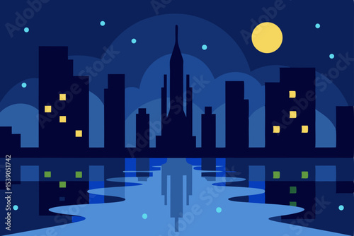 night city in the night