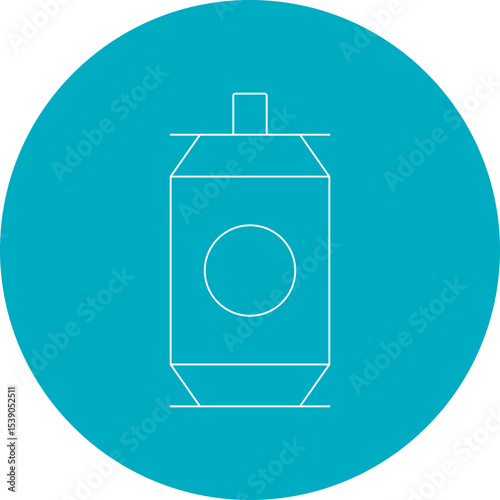 Soda can single icon vector illustration