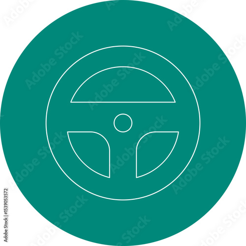 Steering Wheel single icon vector illustration