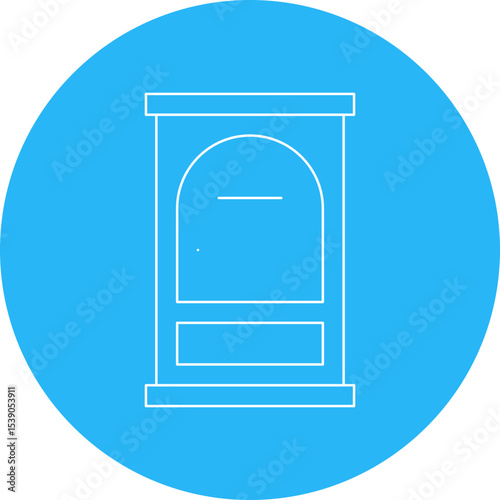 Door single icon vector illustration