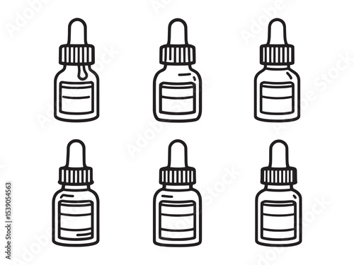Eye Drops Line Art Illustration