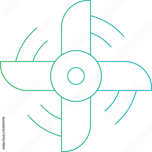 Fan single icon vector illustration