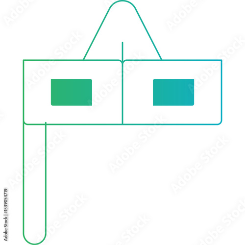 Eye glasses single icon vector illustration