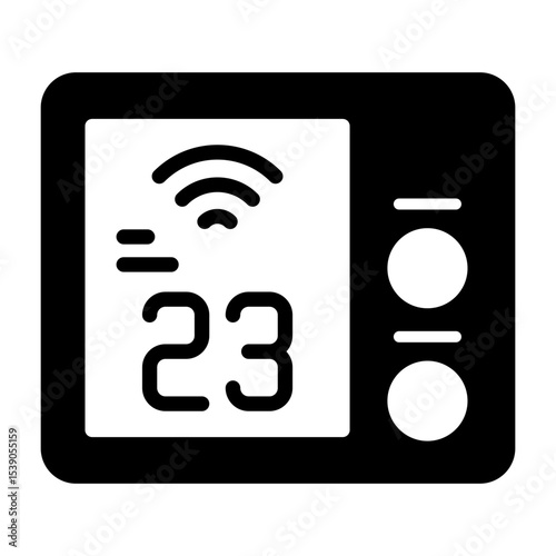 Smart Thermostat Vector Icon
