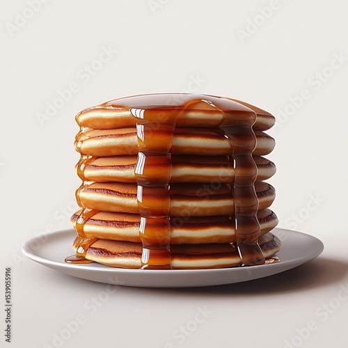 Wallpaper Mural A stack of pancakes topped with rich maple syrup on a plate, A delectable and appetizing breakfast treat. Torontodigital.ca