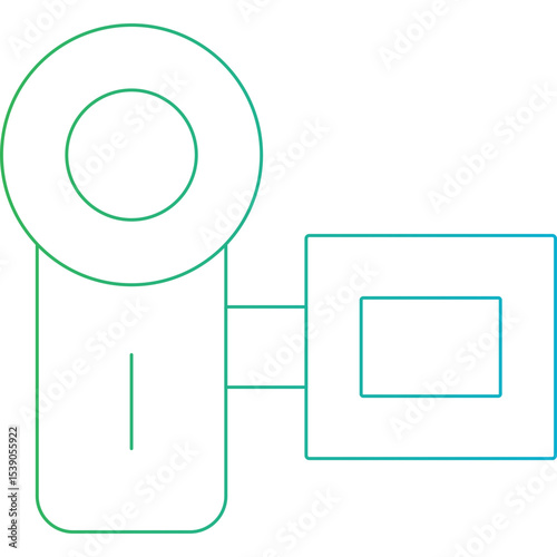 Video camera single icon vector illustration