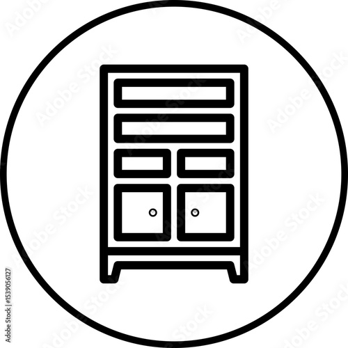 Drawers single icon vector illustration
