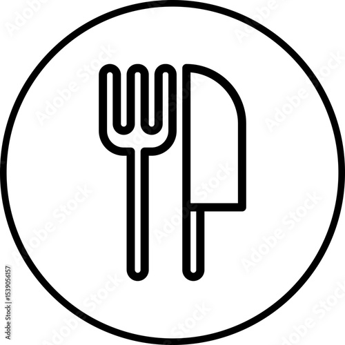 Fork Knife single icon vector illustration