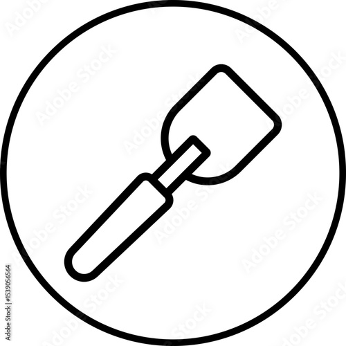 Spatula single icon vector illustration