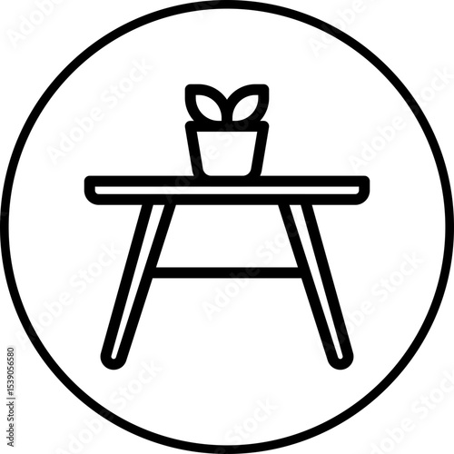 Table pot single icon vector illustration
