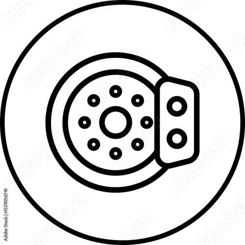 Brakes single icon vector illustration