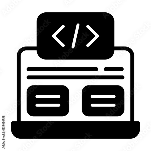 Code Framework Vector Icon