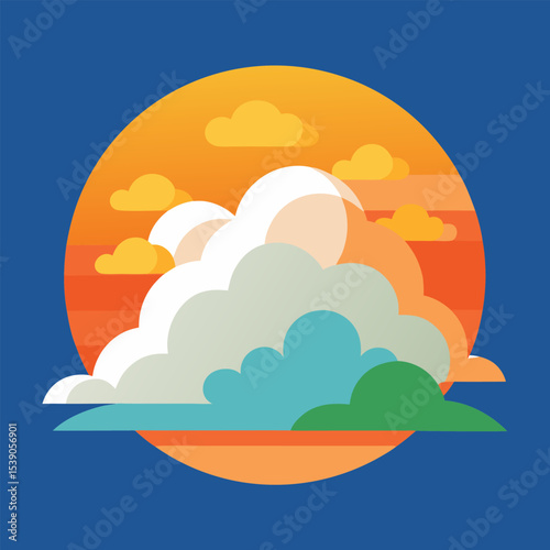 sunset over the sea