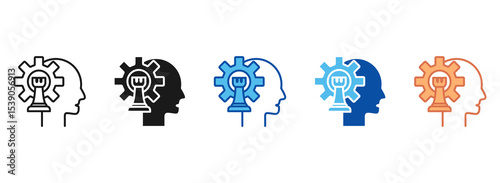 Strategic Planning Icon Set Multiple Style Collection