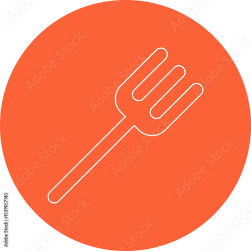 Fork single icon vector illustration