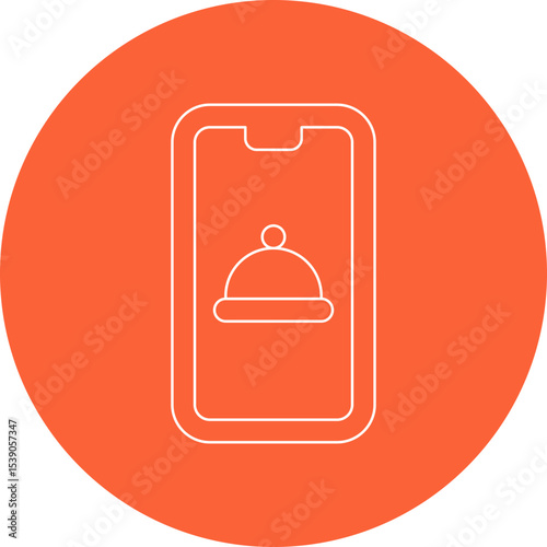 Online food single icon vector illustration