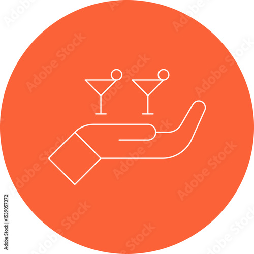 Serve single icon vector illustration