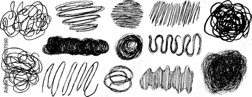 Creative abstract line compositions for modern art and design projects